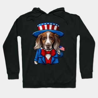 Fourth of July Brittany Spaniel Hoodie